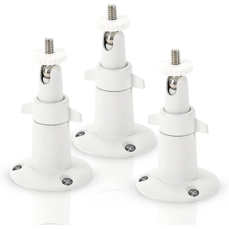Wasserstein Camera Metal Wall Mount, Adjustable, Indoor/Outdoor, White, 3PK MetalMountWhite3USA